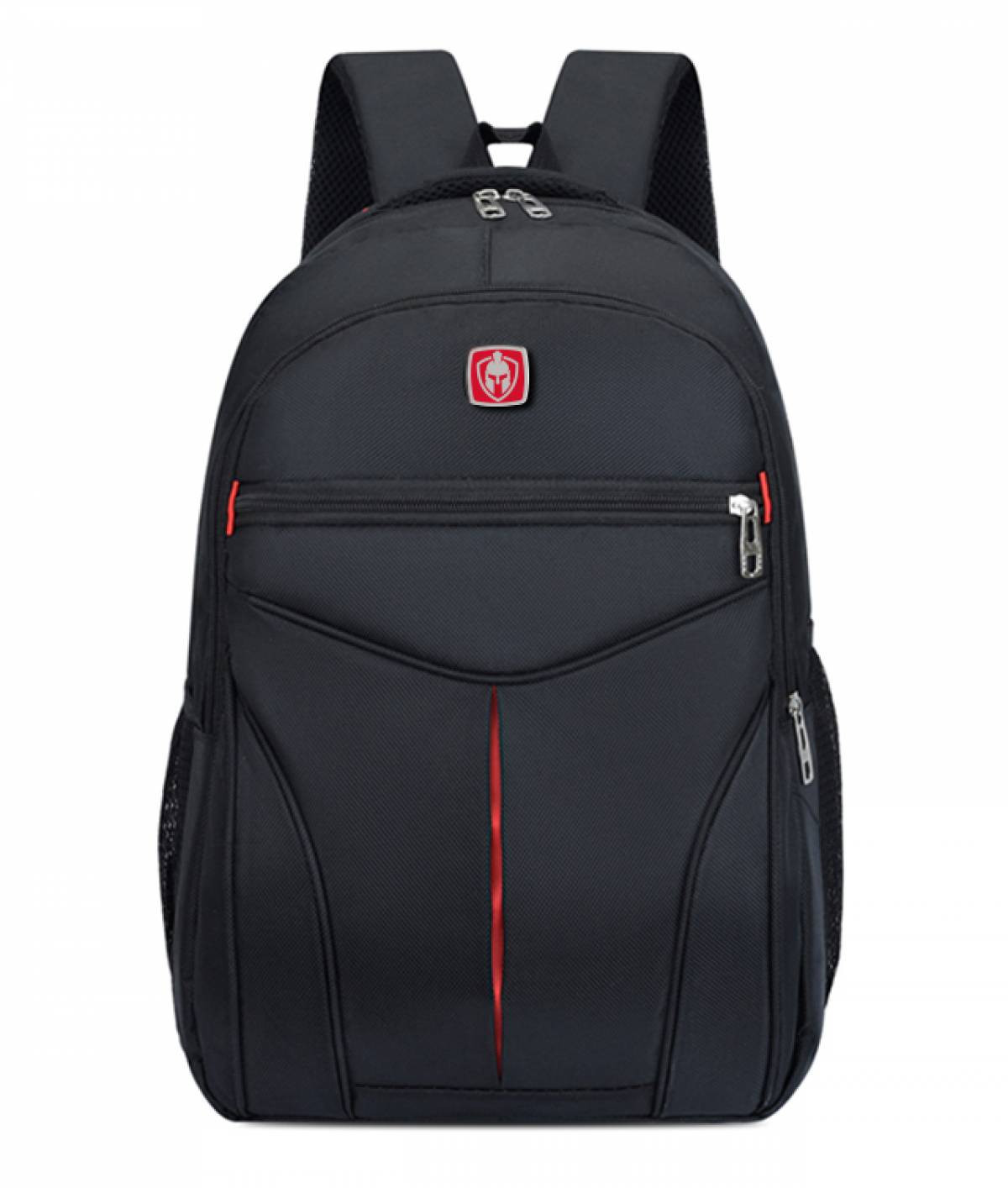 Ghiozdan laptop IT, unisex, captusit, 3 compartimente, maner, 46x30x18 cm, negru - imagine 5